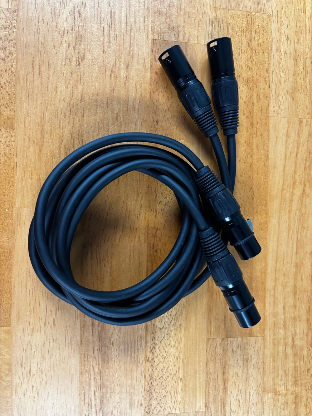 (2 Pack) DMX 5’ Microphone Cables 3 Pin XLR Male to Female  Cables Never Used
